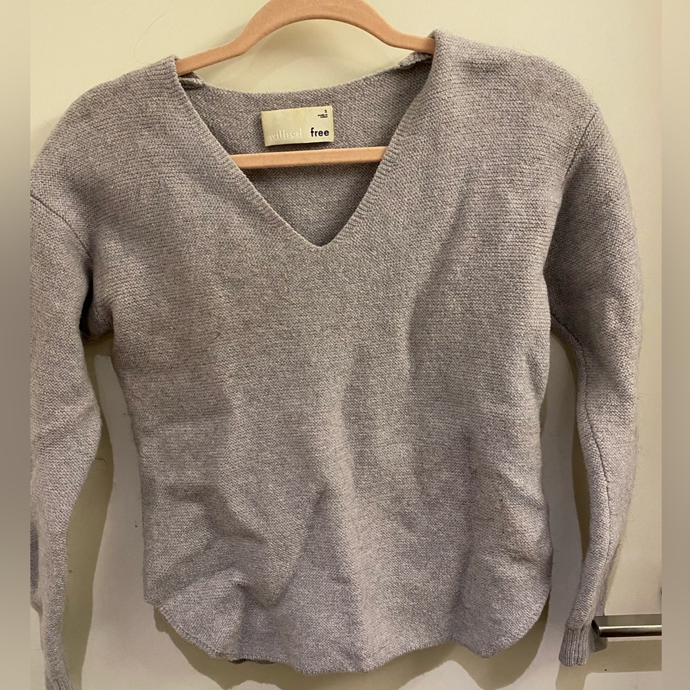Wilfred grey knit v neck